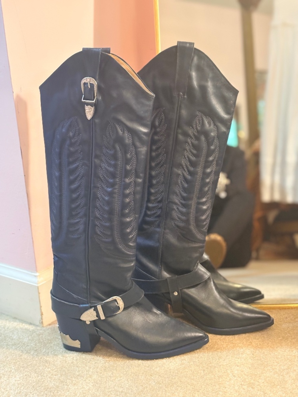 BRAND NEW TOGA PULLA KNEE HIGH BOOTS BRAND NEW ORIGINALLY $720 MIDNIGHT BLUE